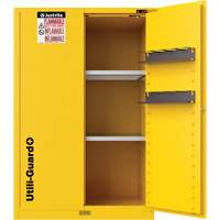 Utili-Guard+ Flammable Safety Cabinet, 45 gal., 2 Door, 43" W x 65" H x 22" D Oxymax Inc