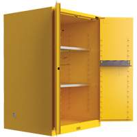 Utili-Guard+ Flammable Safety Cabinet, 45 gal., 2 Door, 43" W x 65" H x 22" D Oxymax Inc