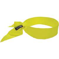 Chill-Its 6702 Cooling Headband with Embedded Polymers & Tie Closure, High Visibilty Lime-Yellow Oxymax Inc