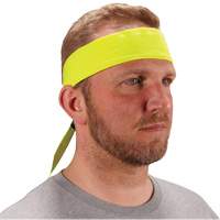 Chill-Its 6702 Cooling Headband with Embedded Polymers & Tie Closure, High Visibilty Lime-Yellow Oxymax Inc