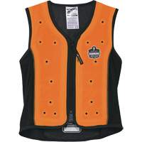 Chill-Its 6685 Dry Evaporative Cooling Vest with Zipper Closure, Medium, Orange Oxymax Inc