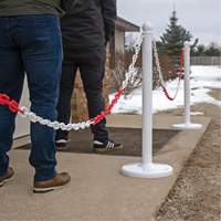 Chaîne de barri&egrave;re en plastique &agrave; deux couleurs, Vert/Blanc Oxymax Inc