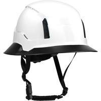 Wide Clip-On Full Brim for RZRBack Climbing Helmet, White Oxymax Inc