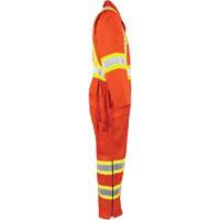 High-Visibility Unlined Coveralls, Small, High Visibility Orange Oxymax Inc