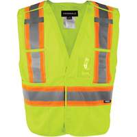 High-Visibility 5-Point Tear Away Vest, High Visibility Orange, Medium/Small, Polyester Oxymax Inc