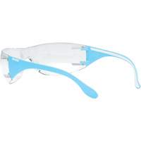 Adapt Lite Blue/White Safety Glasses, Clear Lens, Anti-Fog/Anti-Scratch, ANSI Z87+/Meets/Exceeds CSA Z94.3 Oxymax Inc