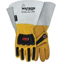 Storm Trooper Water-Resistant Gloves, Small, Cowhide Palm, Gauntlet Cuff Oxymax Inc