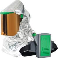 Respirateur &agrave; chaleur radiante Z-Link avec souffleur & montage &agrave; la ceinture, Respirateur &agrave; masque/Capuchon & visi&egrave;re, Pile Lithium-ion Oxymax Inc
