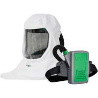 Respirateur T-Link avec casquette, tube de respiration, montage &agrave; la ceinture & APR motoris&eacute; PX5, Cagoule ample & visi&egrave;re, Pile Lithium-ion Oxymax Inc