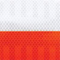 Pellicule souple pour chantiers routiers &agrave; haute intensit&eacute; 382VHIP, 5" la x 150' lo, Orange et blanc Oxymax Inc