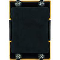 HAZLOK Safety Barrier System, Plastic, Magnetic Mount, 30', Black and Yellow Tape Oxymax Inc
