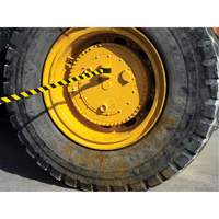 HAZLOK Safety Barrier System, Plastic, Magnetic Mount, 30', Black and Yellow Tape Oxymax Inc
