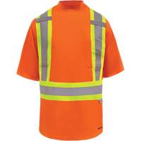 Viking&reg; Safety Bamboo Lined T-shirt, Polyester, Medium, High Visibility Orange Oxymax Inc
