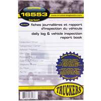 Carnet bilingue de registre quotidien et de rapport d'inspection de v&eacute;hicule Oxymax Inc