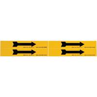 Marqueur de tuyau  Arrow, Autocollant, 1-1/8" h x 7" la, Noir sur jaune SI730 | Oxymax Inc
