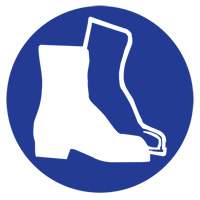 Right to Know Pictogram Labels -Boots, Vinyl, Sheet, 1" L x 1-1/8" W Oxymax Inc