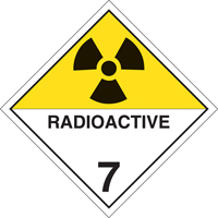 Plaque-étiquette TMD matières radioactives, Vinyle SD335 | Oxymax Inc
