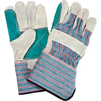 Gants d'ajusteur de qualit&eacute; standard &agrave; paume double, Grand, Paume en Cuir de vache refendu, Doublure en Coton Oxymax Inc