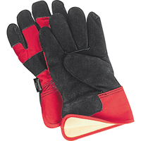 Gants d'ajusteur doubl&eacute;s pour l'hiver &agrave; chaleur sup&eacute;rieure, Grand, Paume en Cuir de vache refendu, Doublure en Thinsulate Oxymax Inc