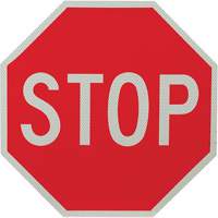 Panneau de signalisation à deux côtés « Stop/Slow », 18" x 18", Aluminium, Anglais SO101 | Oxymax Inc