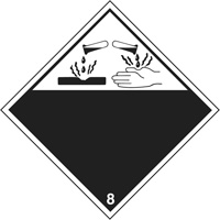 Corrosive Materials TDG Placard, Plastic Oxymax Inc