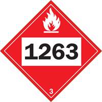Plaque-&eacute;tiquette TMD 1263 pour liquide inflammable peinture, Plastique Oxymax Inc