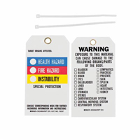 &eacute;tiquettes du droit &agrave; l'information, Polyester, 3" la x 5-3/4" h, Anglais Oxymax Inc
