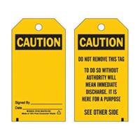 &eacute;tiquettes de pr&eacute;vention des accidents, Polyester, 3" la x 5-3/4" h, Anglais Oxymax Inc