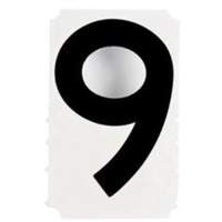 Étiquettes de lettres et chiffres gothiques individuels Quick-Align<sup>MD</sup>, 9, 4" h, Noir SZ987 | Oxymax Inc