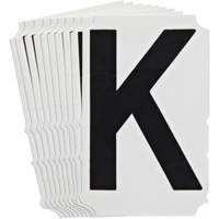 Quick-Align<sup>®</sup>Individual Gothic Number and Letter Labels, K, 4" H, Black SZ999 | Oxymax Inc