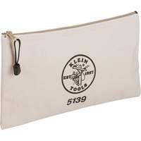 Zipper Tool Pouch, Canvas, 1 Pockets, Beige Oxymax Inc