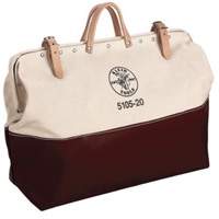 20" Heavy-Duty High-Bottom Tool Bag, Canvas, 1 Pockets, Natural Oxymax Inc