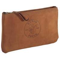 Zipper Bag Tool Pouch, Leather, 1 Pockets, Brown Oxymax Inc