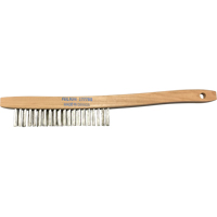 Brosses de nettoyage &agrave; manche recourb&eacute;, Acier inoxydable, 3 x 19 rangs de fils, Longueur 14" Oxymax Inc