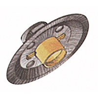 Meule rapide A24N, 6" x 1/4", Arbre 7/8", Oxyde d'aluminium, Type 27 Oxymax Inc