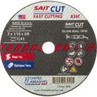 Cut-Off Wheel (A36T), 13" x 1/16", 3/8" Arbor, Type 27, Aluminum Oxide, 25000 RPM Oxymax Inc