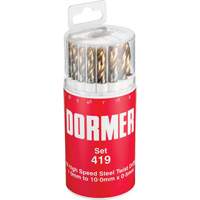 Jobber Drill Bit Set, 19 Pieces, High Speed Steel Oxymax Inc