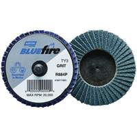 R884P BlueFire&reg; Mini Flap Disc, 3" x Type 27, P40 Grit, Zirconia Alumina Oxymax Inc