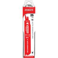 Lame de scie alternative autod&eacute;montage, Bim&eacute;tal, 14-18 Dents par pouce, 6" lo x 1" la Oxymax Inc