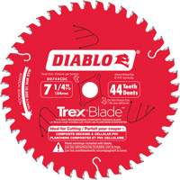 Lame de scie &agrave; d&eacute;couper Trex Blade, 7-1/4", 44 dents, Pour Plastique/Plastique Oxymax Inc