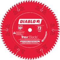 Lame de scie &agrave; d&eacute;couper Trex Blade, 10", 72 dents, Pour Plastique/Plastique Oxymax Inc