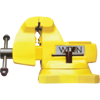 High Vis Safety Vise, 5" Jaw Width, 3-3/4" Throat Depth Oxymax Inc