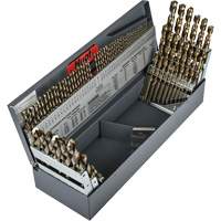 Heavy-Duty Jobber Length Combination Drill Bit Set, 114 Pieces, High Speed Cobalt Oxymax Inc