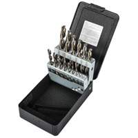 Jobber Length Drill Bit Set, 15 Pieces, High Speed Steel Oxymax Inc