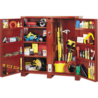 Jobsite Shelf Cabinet, Steel, 47.5 Cubic Feet, Red Oxymax Inc