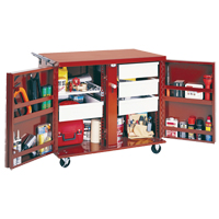 Rolling Work Bench, 49-7/8" W x 40-5/8" H x 26-7/8" D, 24.6 Cubic Feet Capacity Oxymax Inc