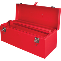 ATB100 Portable Tool Box with Metal Tool Tray, 8-3/4" D x 21" W x 9" H, Red Oxymax Inc