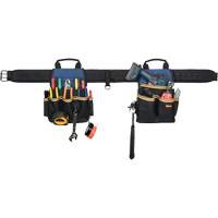 Combin&eacute;s de ceinture &agrave; outils &agrave; 20 pochettes, Polyester, Noir Oxymax Inc