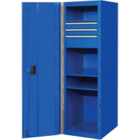 RX Series Side Cabinet, 3 Drawers, 19" W x 25" D x 61" H, Blue TEQ494 | Oxymax Inc