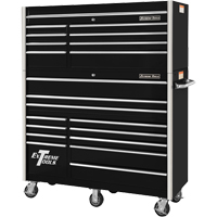 RX Series Rolling Tool Cabinet, 12 Drawers, 55" W x 25" D x 46" H, Black TEQ500 | Oxymax Inc